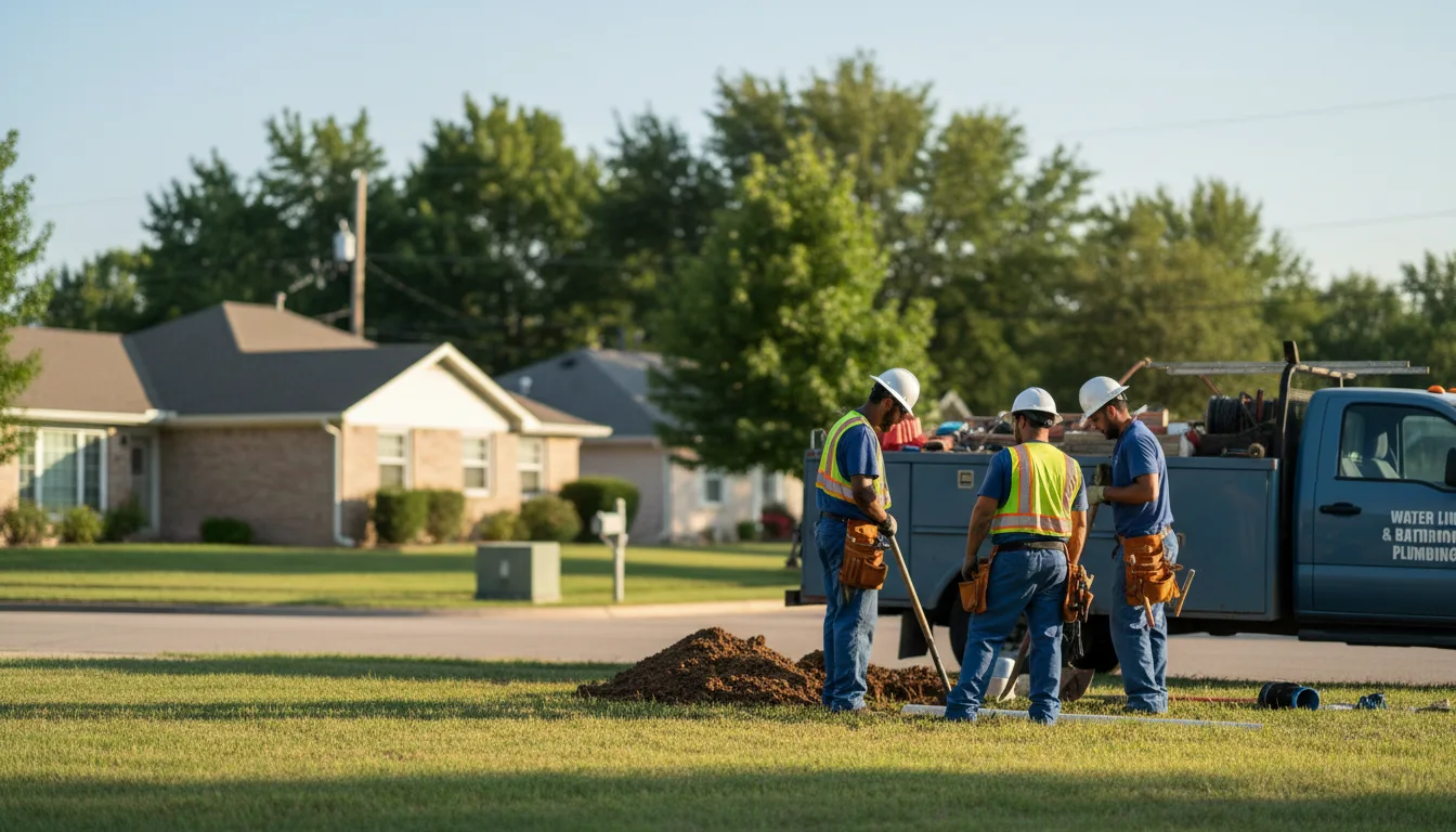 Residential water line and bathroom plumbing service in North Granby, CT